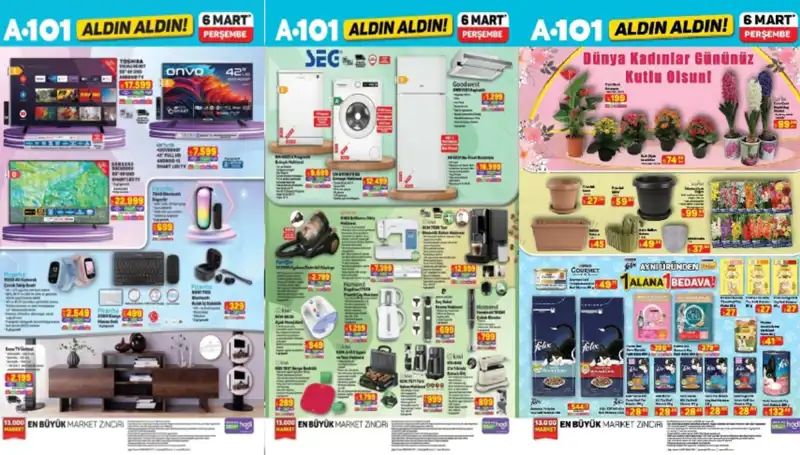 A101 6 Mart Aktüel Ürünler: Elektrikli Süpürge ve Televizyon Ünitesi Şaşırtacak!