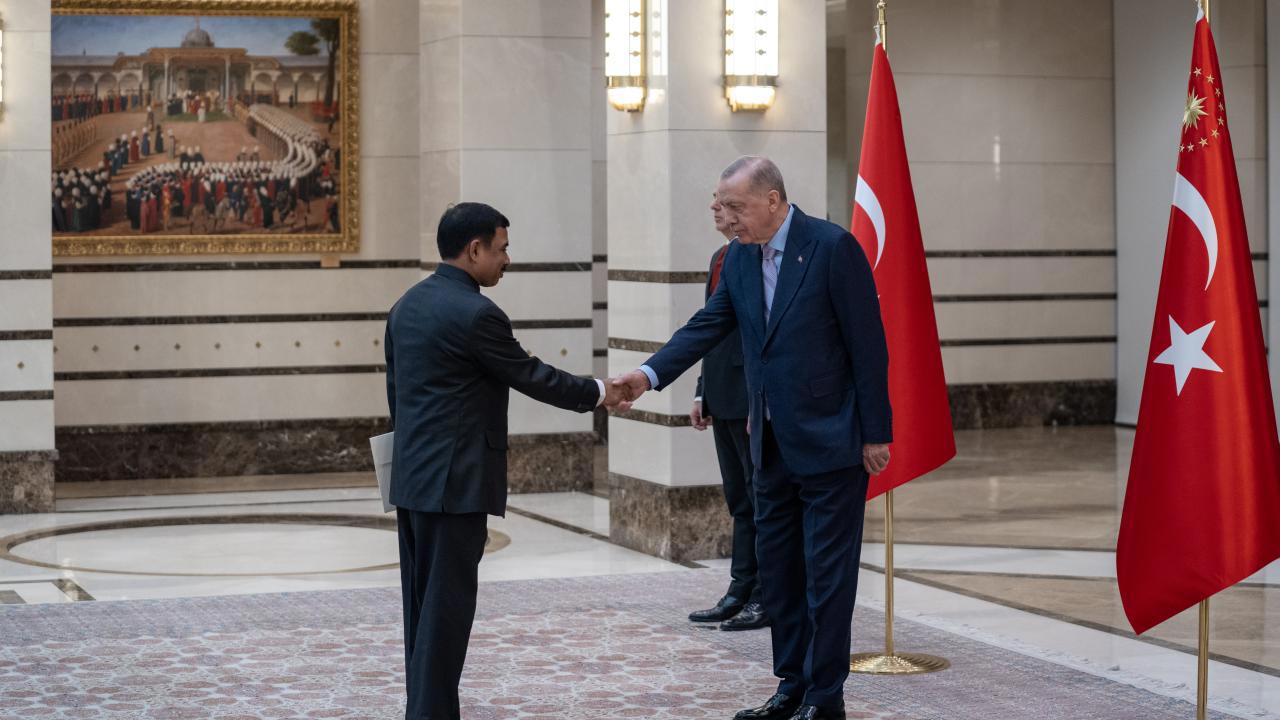 Dış Temsilciler Güven Mektubunu Erdoğan'a Sundu